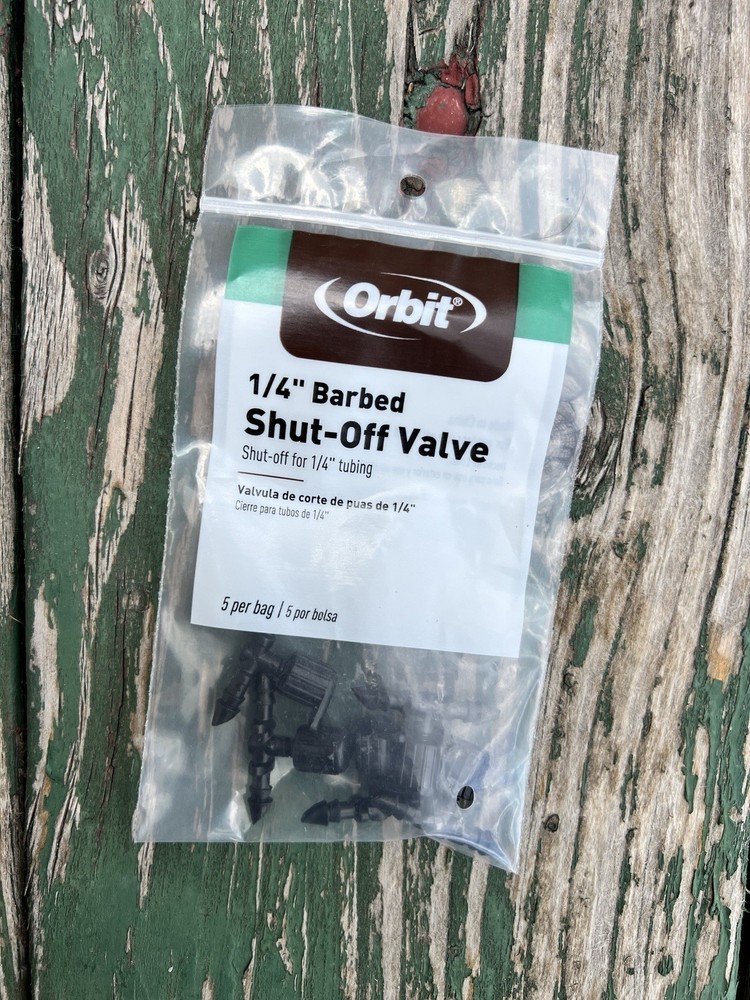 5-Pack ORBIT Shut-Off Valve 1/4" Barb 67404