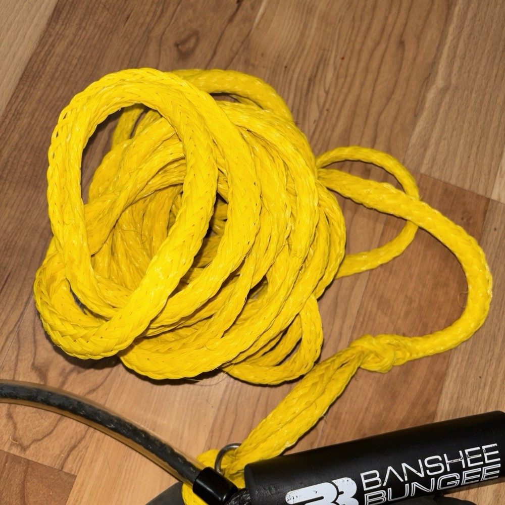 Banshee Bungee with Handle Grip, Black/Yellow 10ft black rope