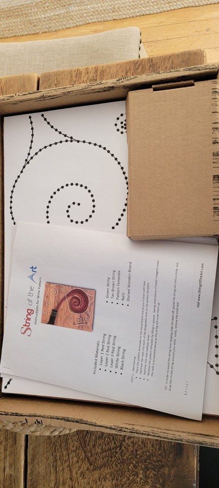 String Art Kit Wine NIB Craft Picture