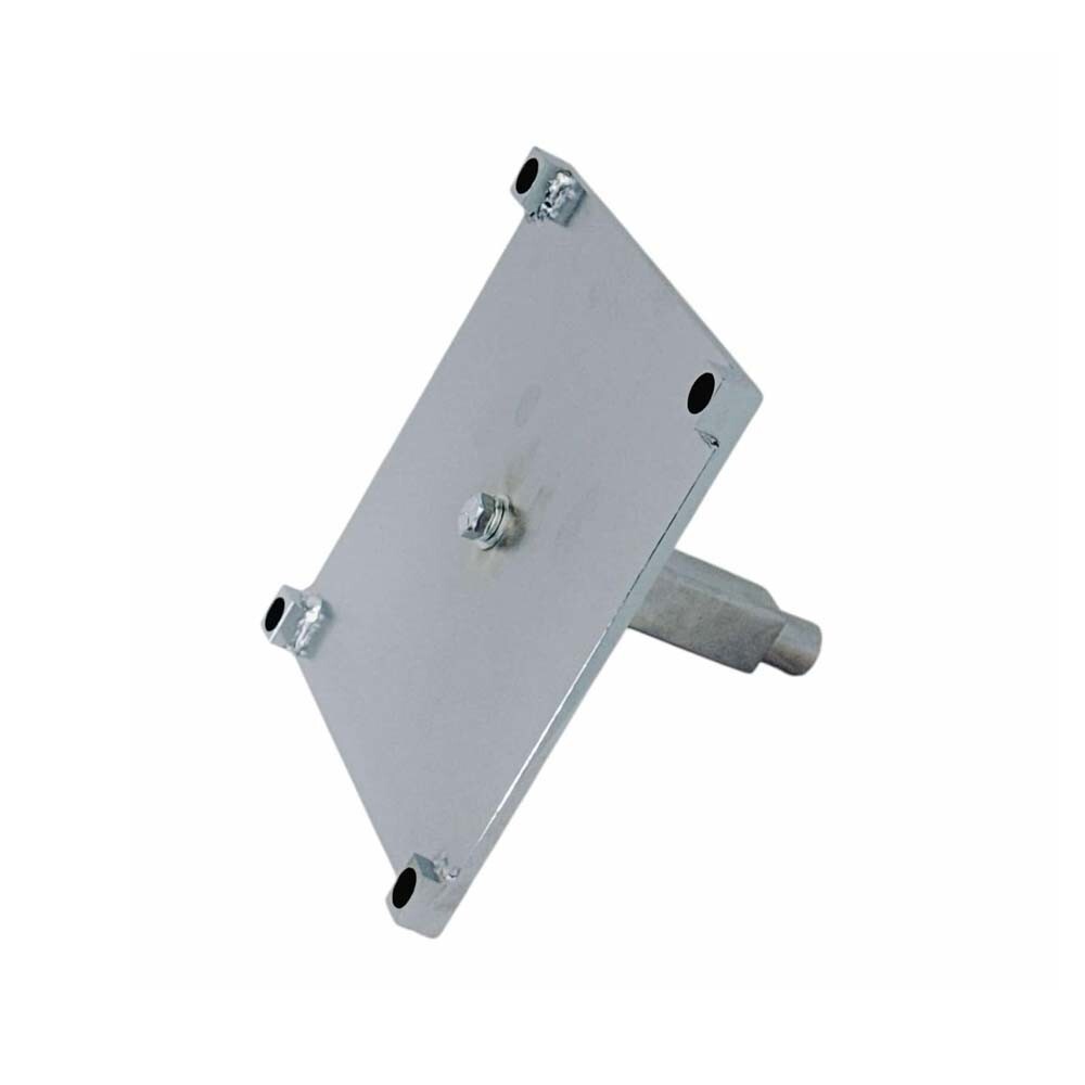 8''L x 8''W x 6''H Chrome Square Parsons Base 5/8" Thread Fitting Display Base