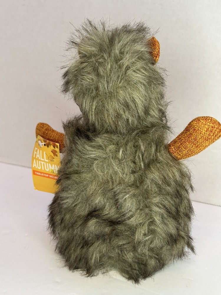 Fall Decor Hedgehog Thanksgiving Stuffed Weighted Bottom 9”