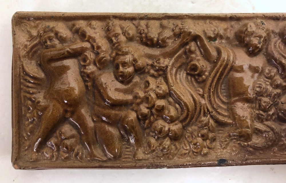 Antique Tile with Cherubs and Putto