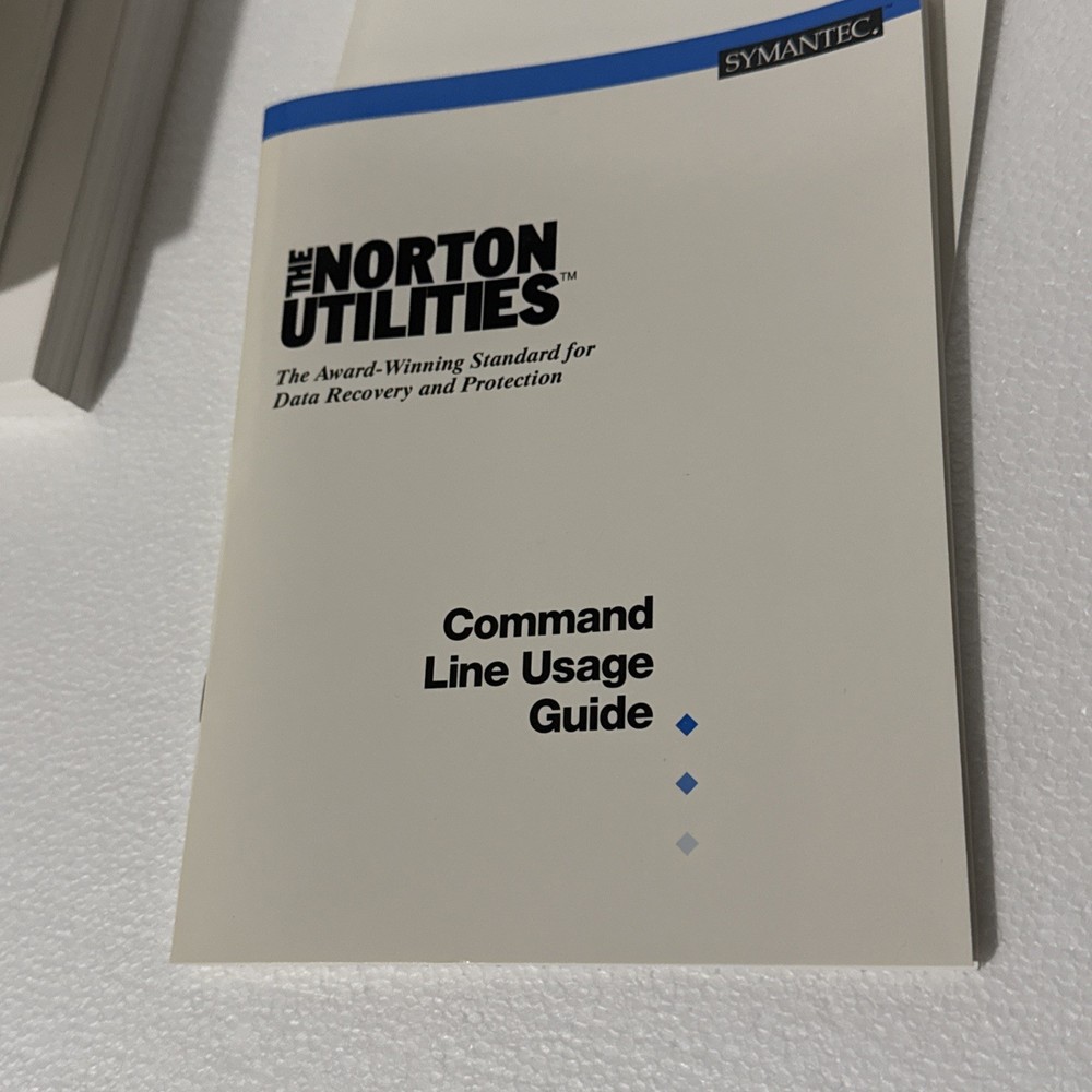 Vintage Symantec Norton Utilities Software 3.5” Disk Books 1991 V6.01