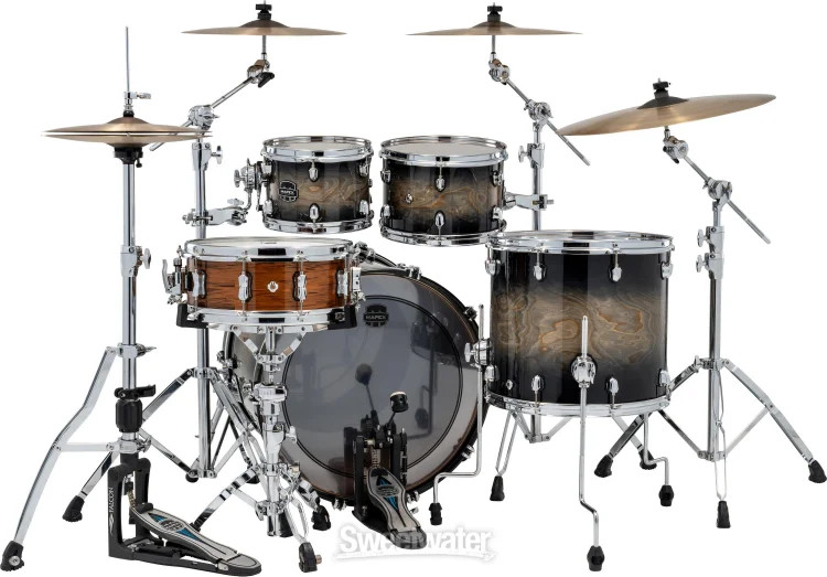 Mapex Saturn VI Rock 4-piece Shell Pack - Black Ink Burst