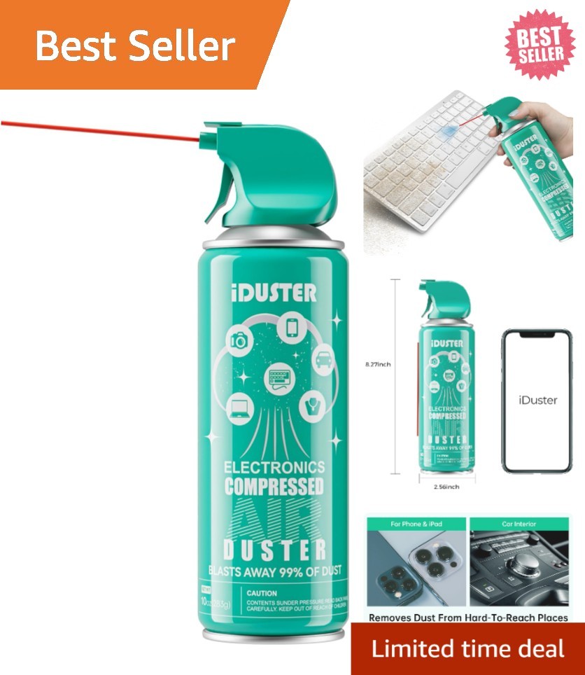 10 oz Disposable Compressed Duster - Ozone-Friendly Keyboard and Computer Cle...
