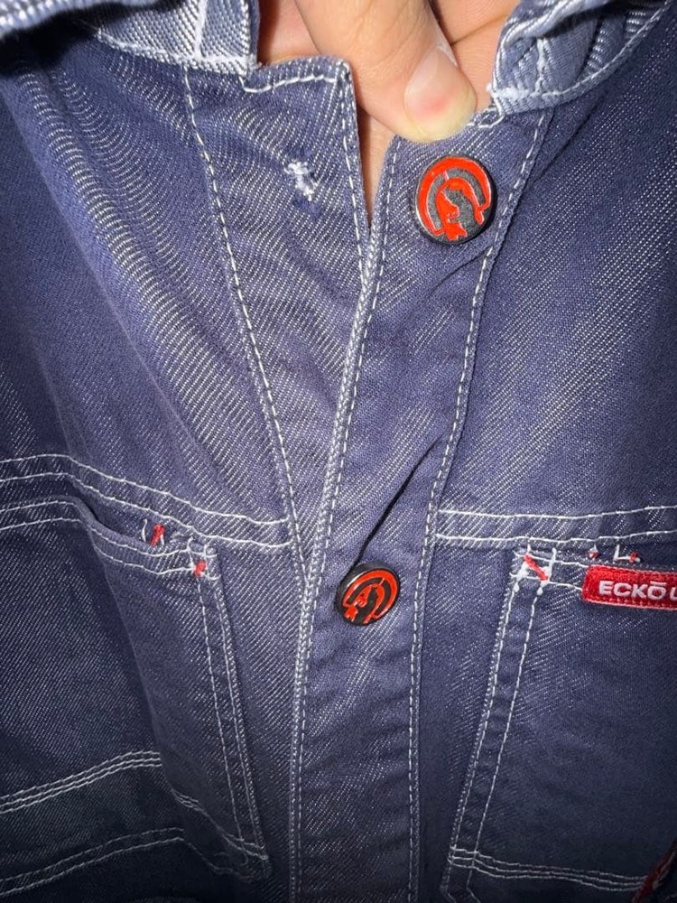 ECKO UNLTD. Shiny Denim Jacket y2k