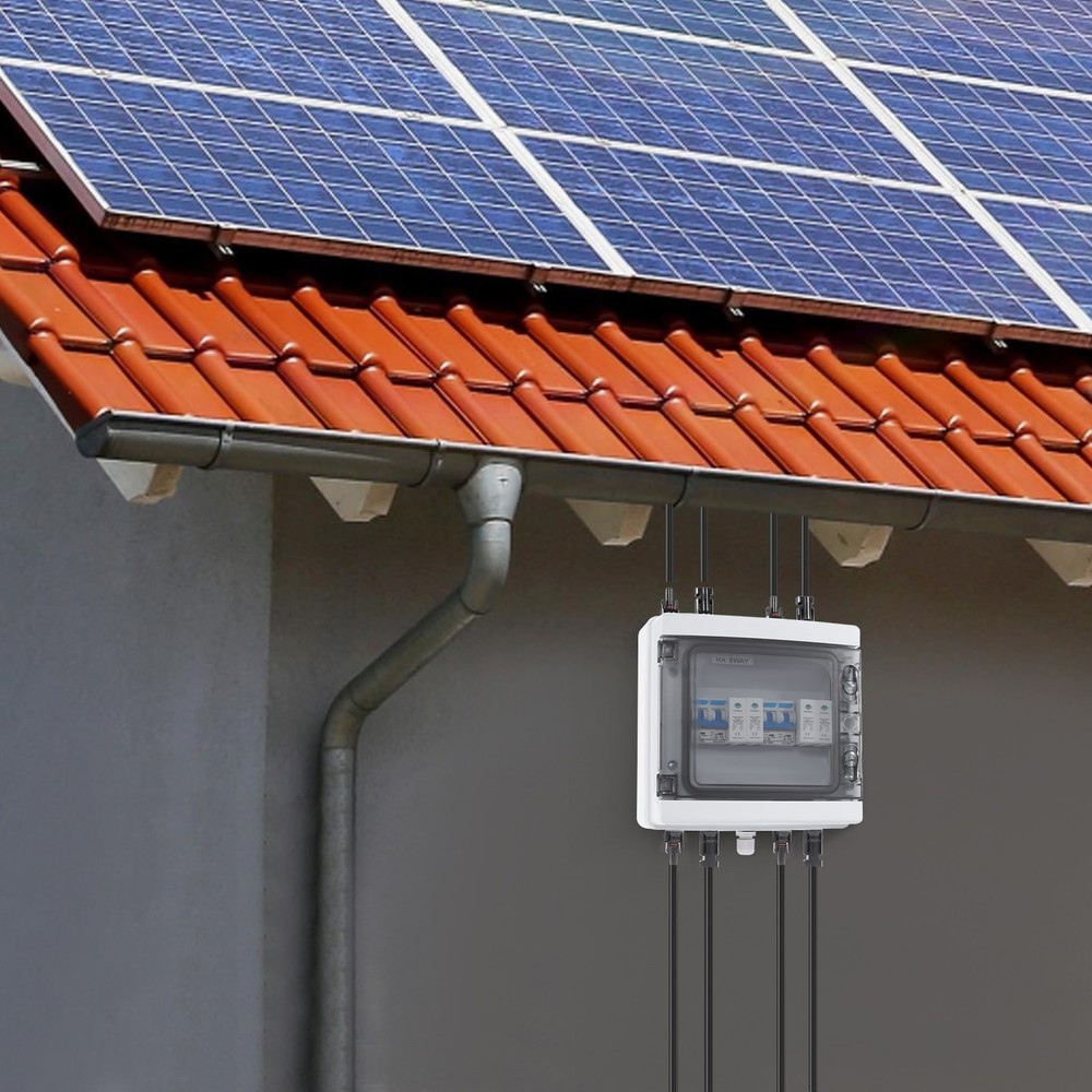 Fit Solar Panel Disconnect Switch Circuit Breaker Solar Combiner Box 2 Strings