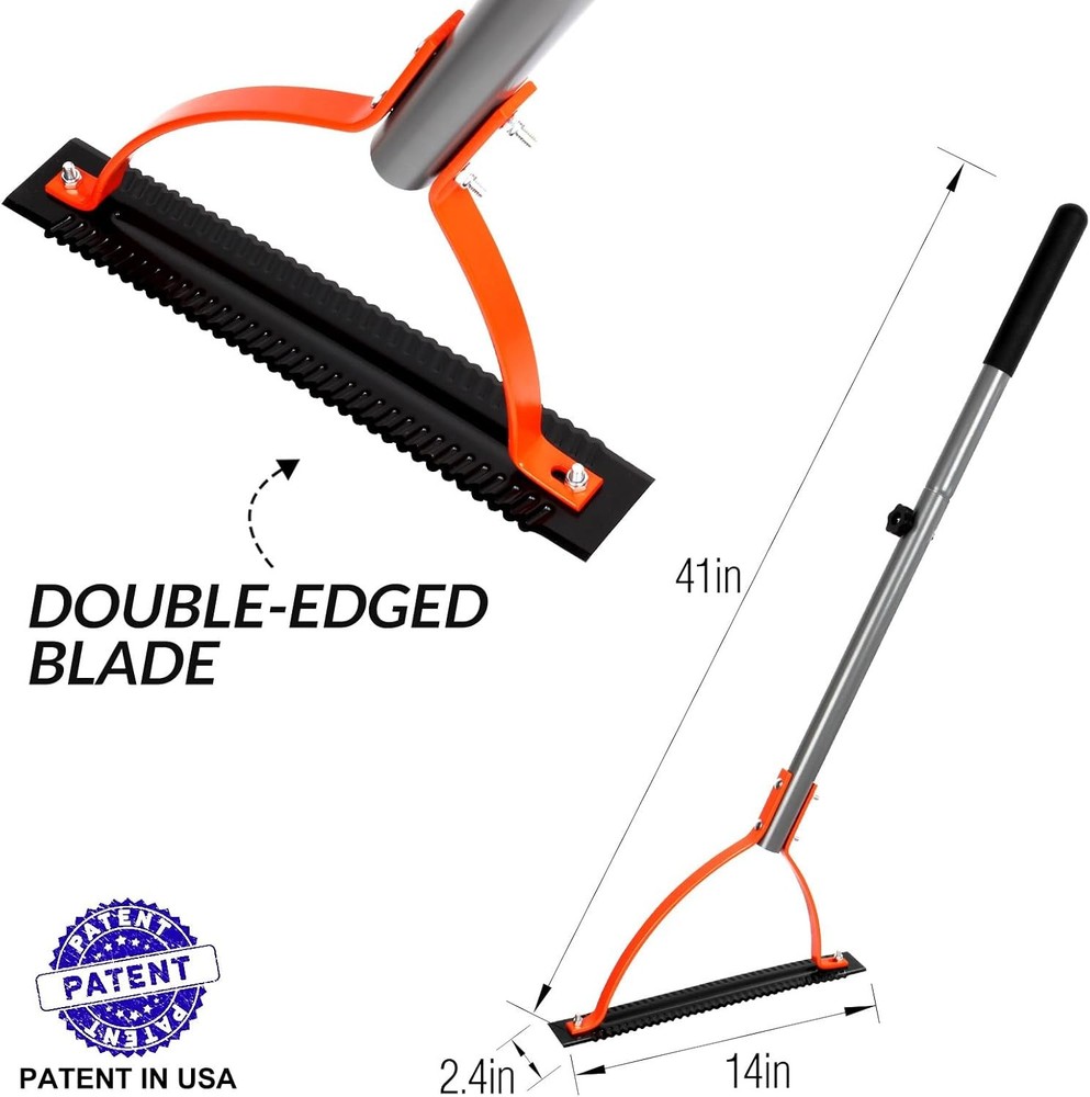 Weed Grass Cutter with Serrated Double-edged Sharp Blade Manual Grass Whip
