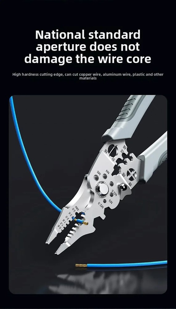 Heavy Duty Wire Stripper Cutter Crimper Pliers Multifunction Electrical Tool