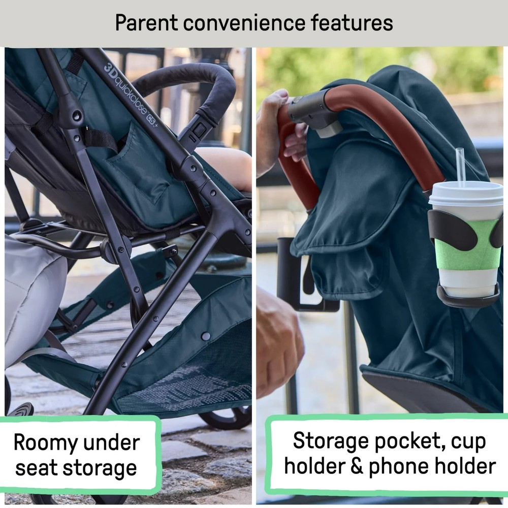 Summer Infant Ingenuity 3D quickclose CS+ Compact Fold Stroller Lightweight NAVY