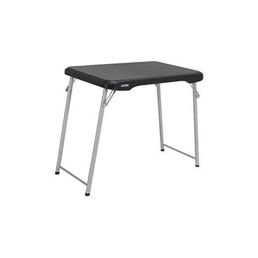 Stacking Compact Folding Table, 30 in. x 20 in., Black and Silver,
