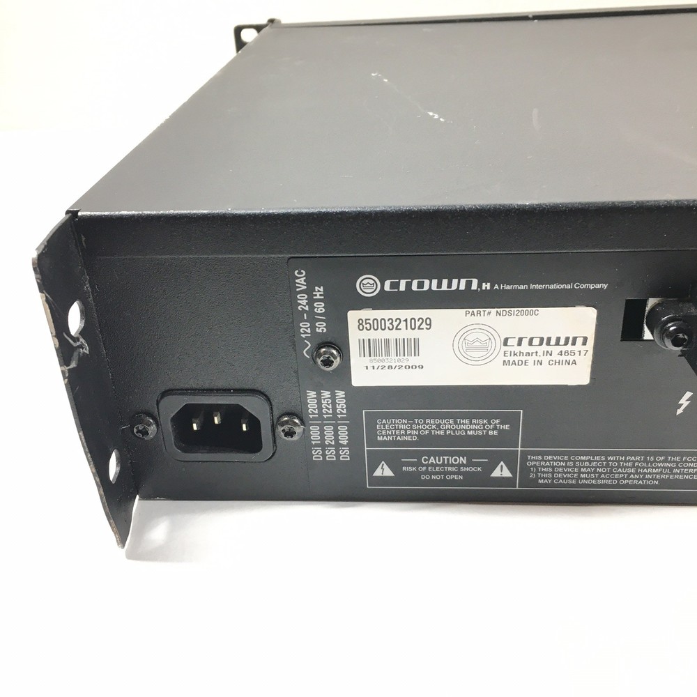 Crown DSi2000 2-Ch Power Amplifier - JBL