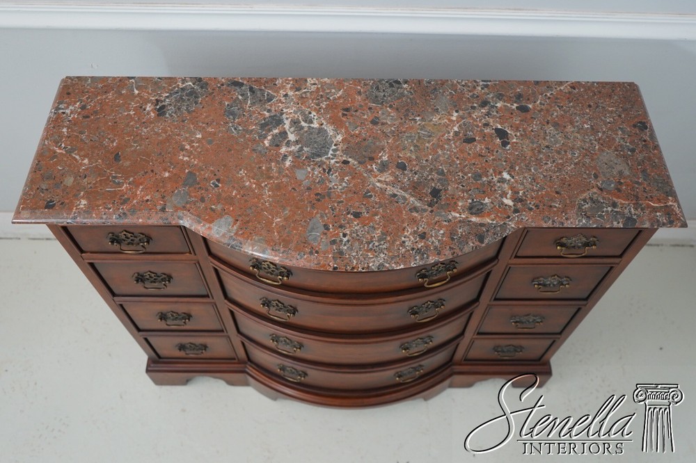 L68885: CENTURY Cherry 12 Drawer Marble Top Server Console
