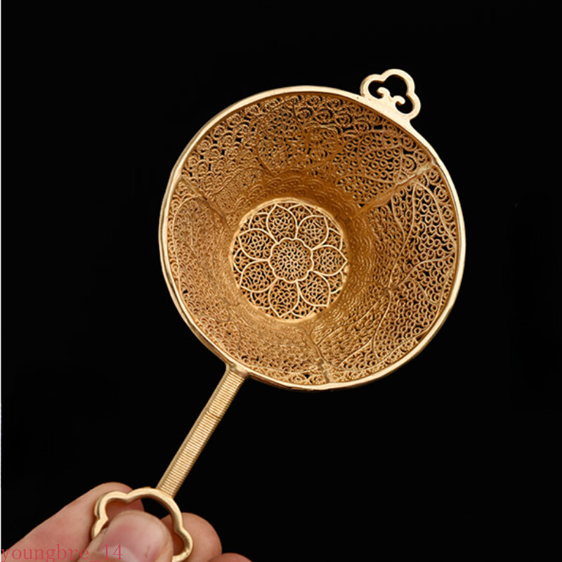 Tea Filter Copper Leaks Through The Net Handmade Ceremony Spare Infuser Maker