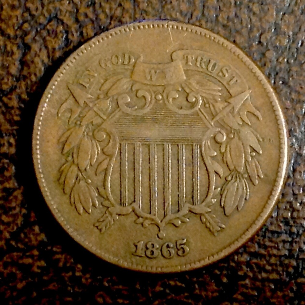 1865 US Two Cents cd -