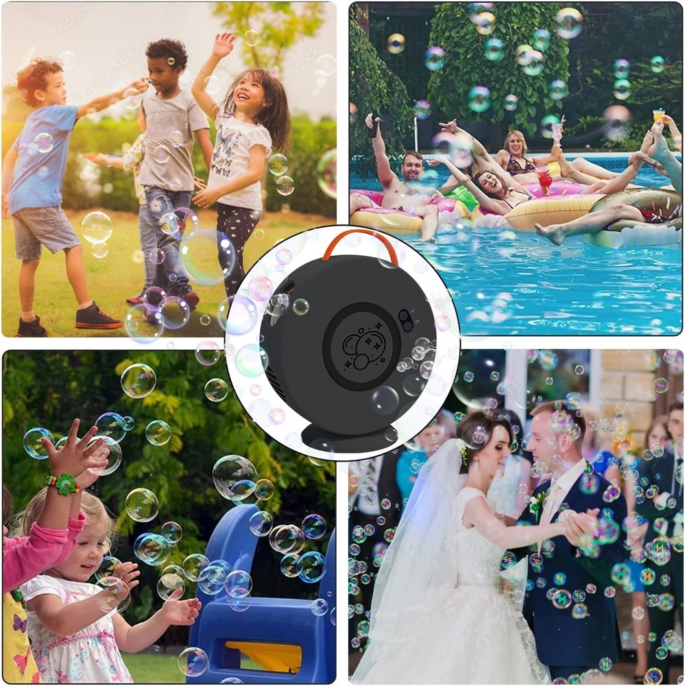 Bubble Machine Automatic Bubble Blower for Kids Toddlers Rechargeable Battery Po