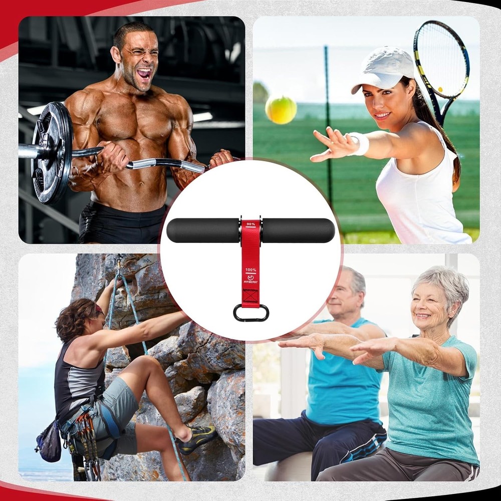 Forearm Strengthener & Forearm Exerciser Wrist Roller with Thicker Handle