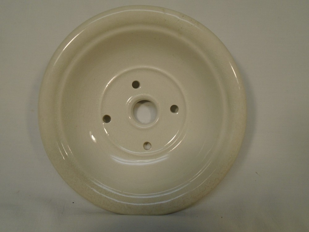 ROUND WHITE IRONSTONE BUTTER/SOAP DISH INSERT ONLY, PERFECT