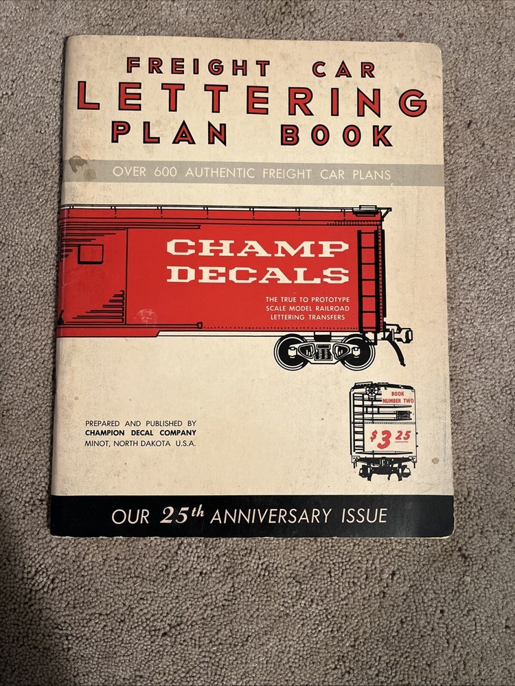 Freight Car Lettering Plan Book 1965 Good Condition