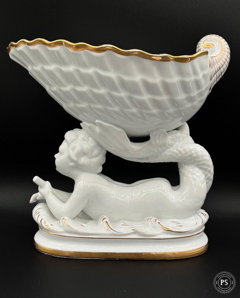 Isco, “RHM?”, Porcelain Shell & Putti Serving Dish