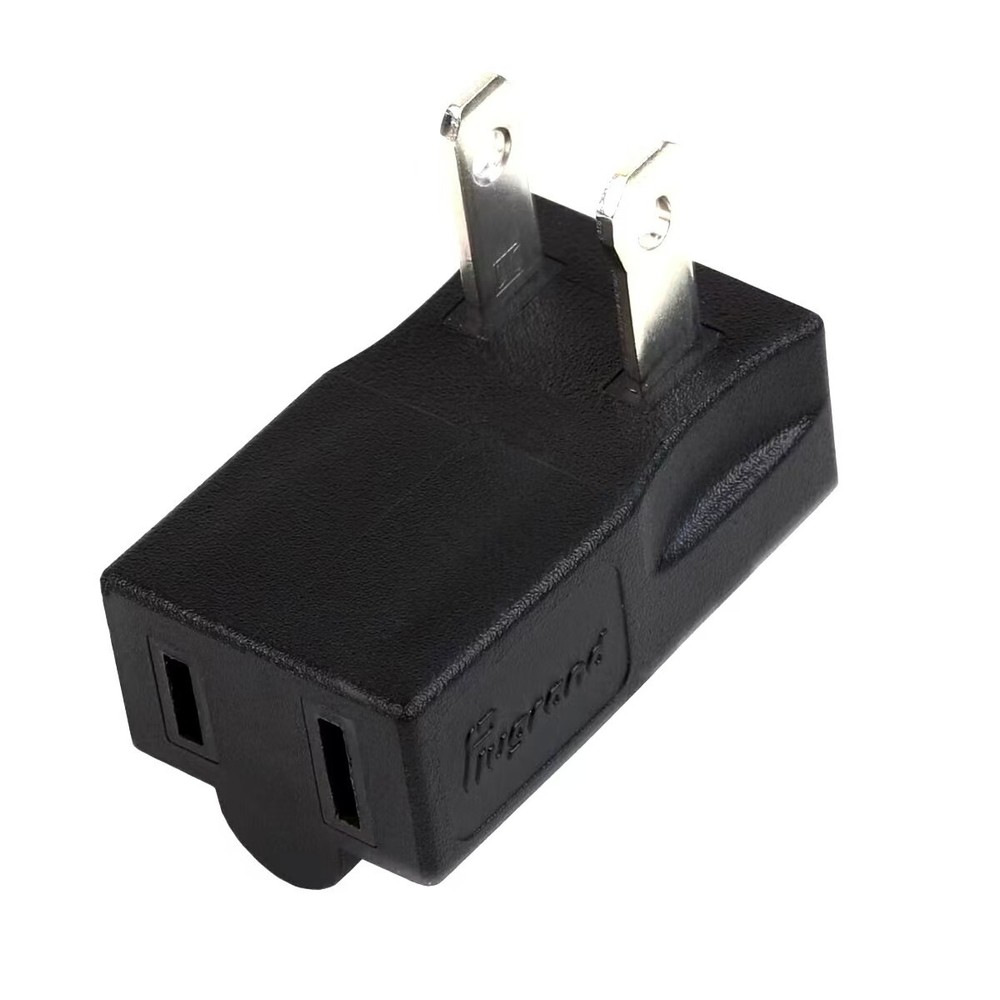 USA Polarized 2-Prong L Type Adapter,Vertical Right Angled Down Angle AC Adapter