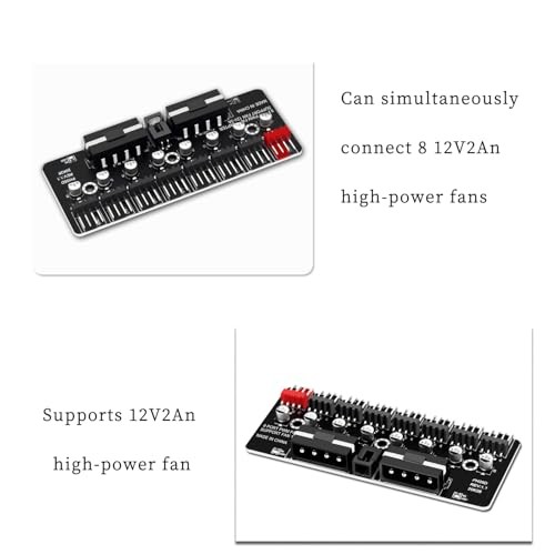 PH35D PWM Fan Hub 8CH Chassis Fan Speed Controller Desktop CPU SATA Interface