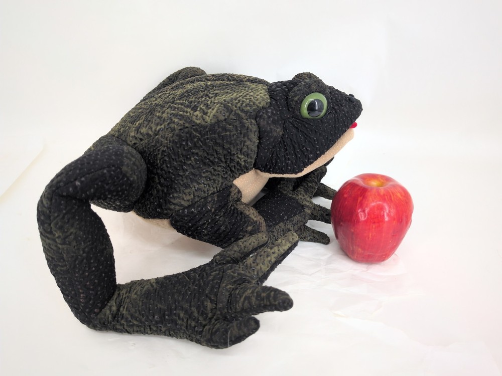 Folkmanis Frog Puppet Plush Toad Full Body Hand Puppet Bumpy Green Creative Play