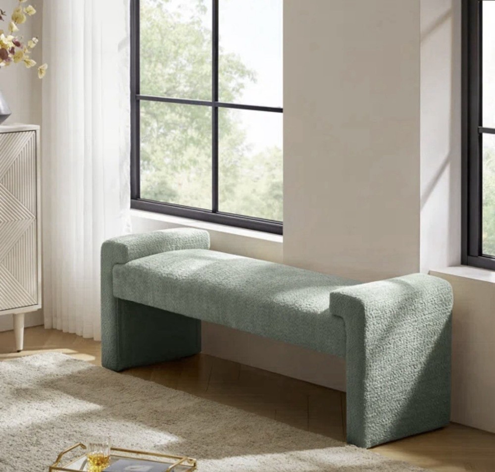 Arles is 58.5’’ W Modern Upholstered Accent Bench