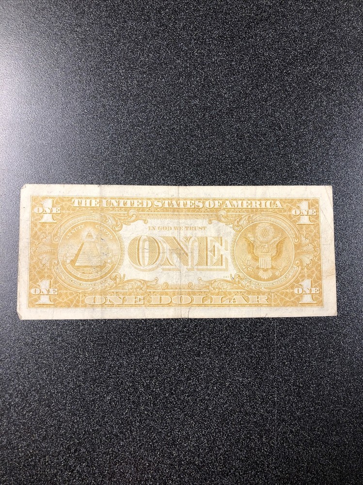 US $1 Note Series 1969 “ Discolored On Back “