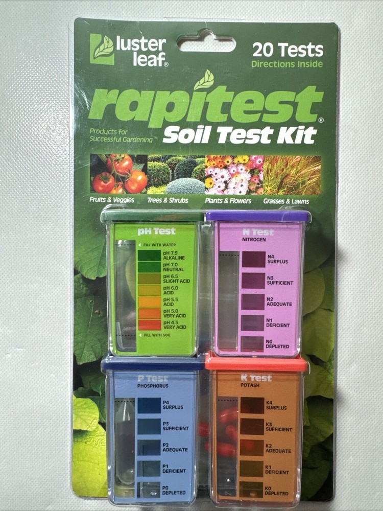 Luster Leaf 1602 Soil Kit, 20 Tests Soil Test Kit