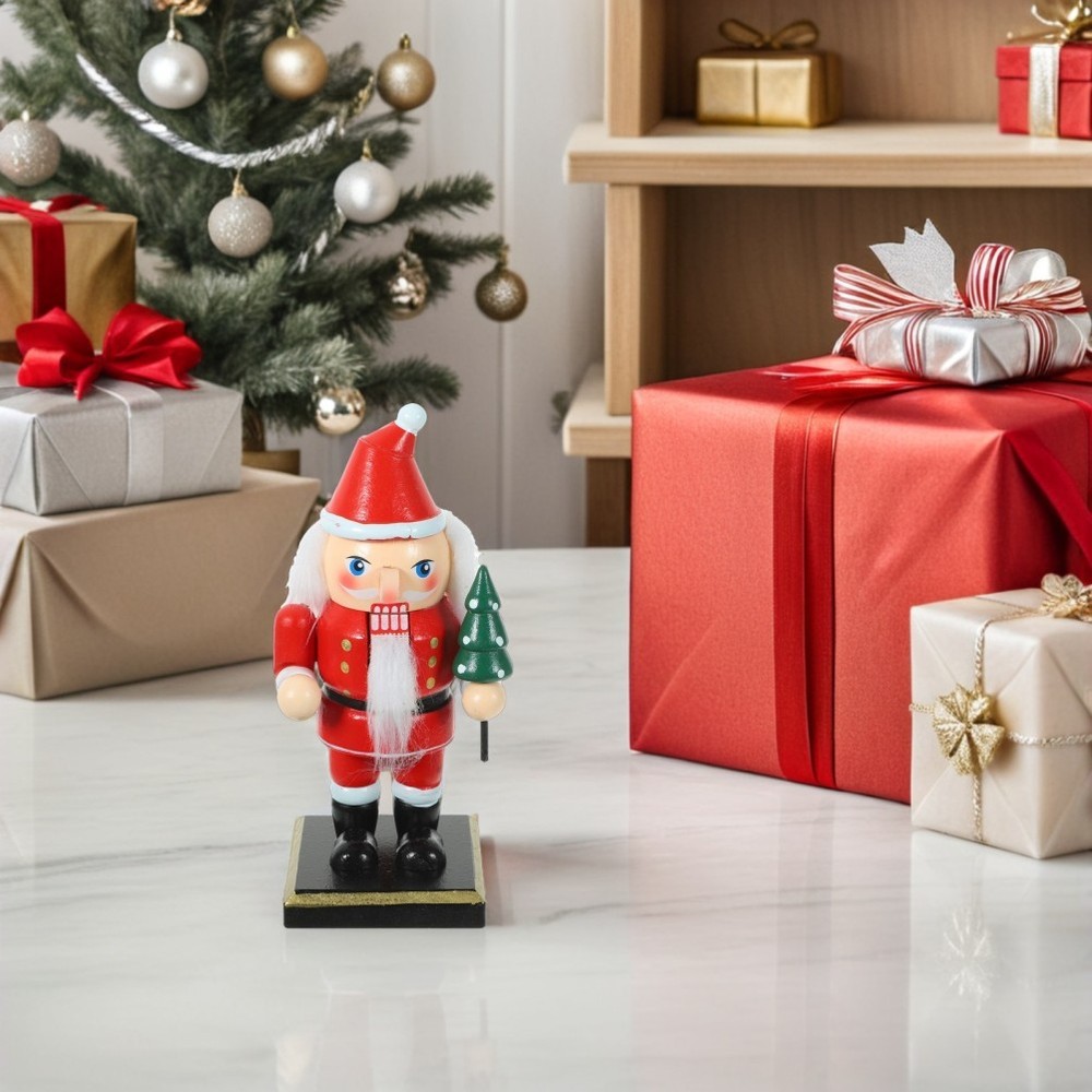 2 Pcs Plastic Nutcracker Mini Figures Decorative Figurines Centerpieces