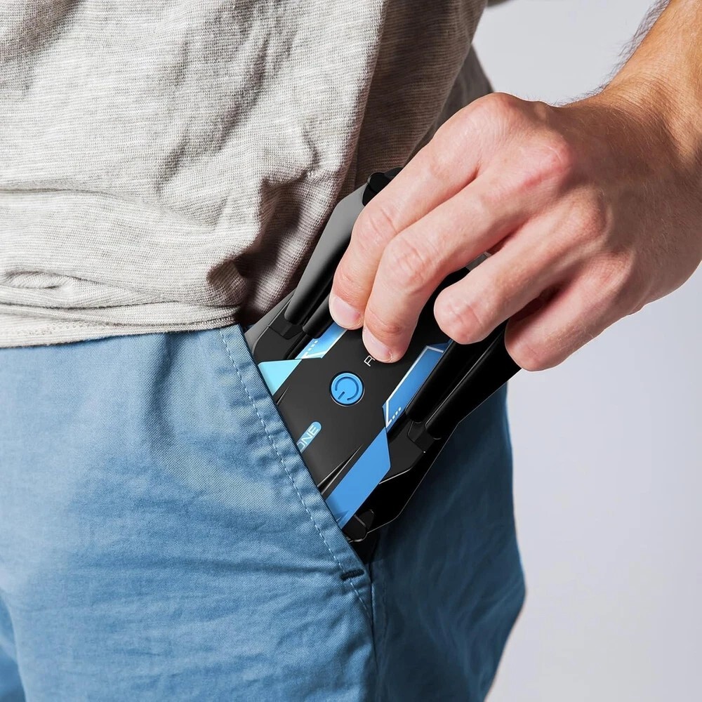 Drone with 1080P Camera - Foldable Remote Control Quadcopter Black&Blue