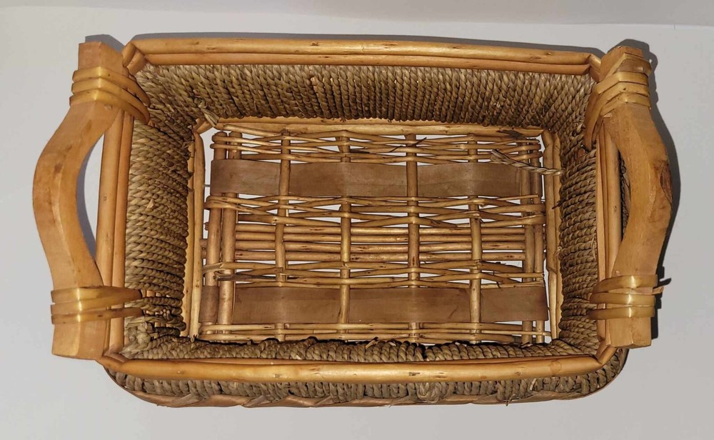 Vintage Nesting Bamboo/Wicker Woven Basket