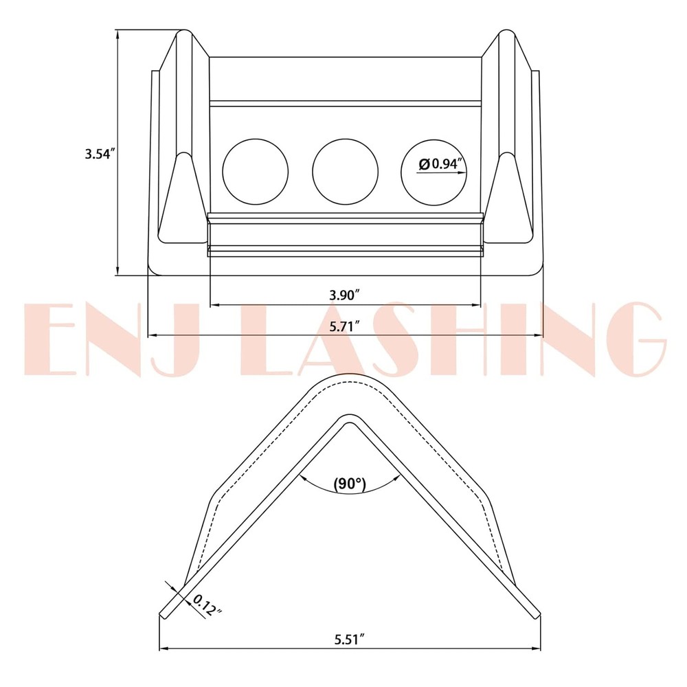 ENJ 20 Pack Flatbed Edge Protector, Corner Tie Down Protector for Up RED