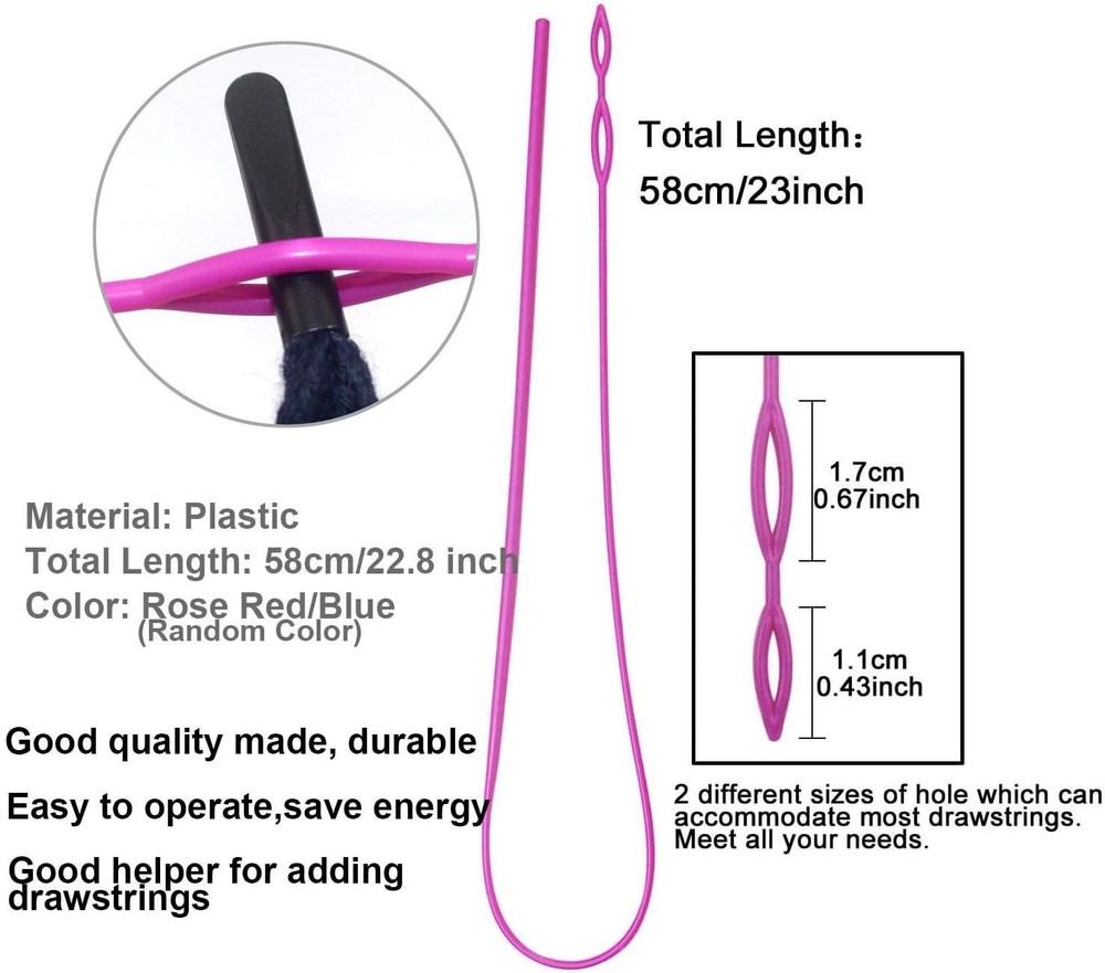 12 Pieces Replacement Drawstring Cords Flat Drawstrings with Easy Threaders f...