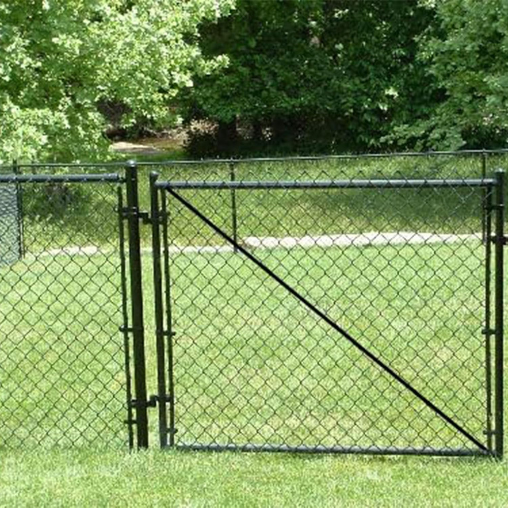 Adjust-A-Gate Adjustable Chain Link Square Corner Complete Gate Kit, , Black, 6'