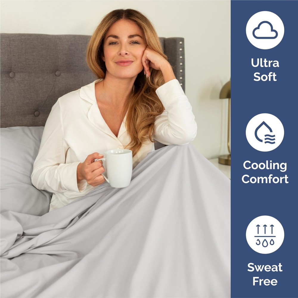 Split King Size 5 Piece Sheet Set - Comfy Breathable Cooling Bed Sheets Set ...