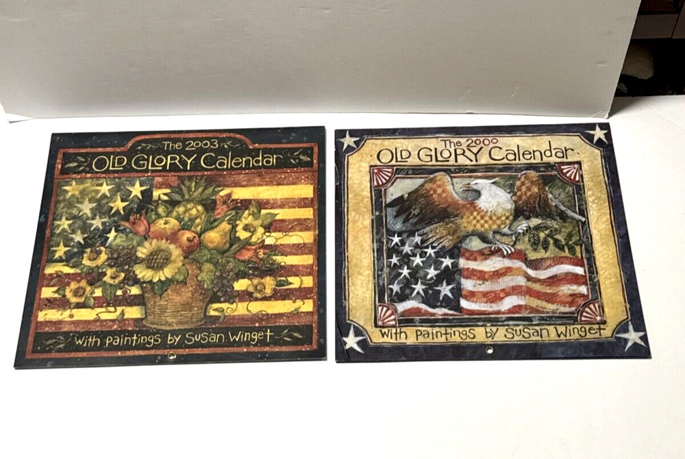Lang Susan Winget Old Glory Calendars 2000 and 2003 Folk Art Prints no marks