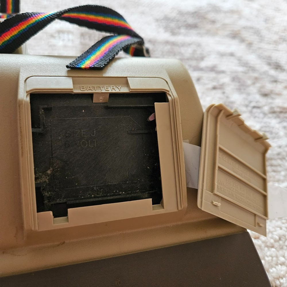 Kodak Polaroid Camera Fiesta Instant With Rainbow Strap untested