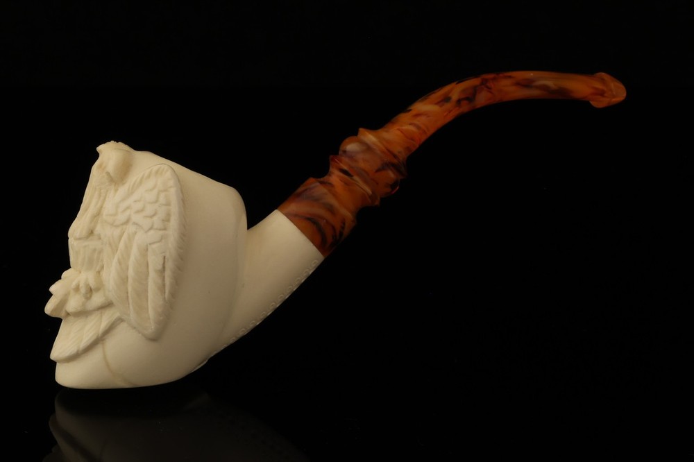 Eagle Block Meerschaum Pipe with fitted case 14211