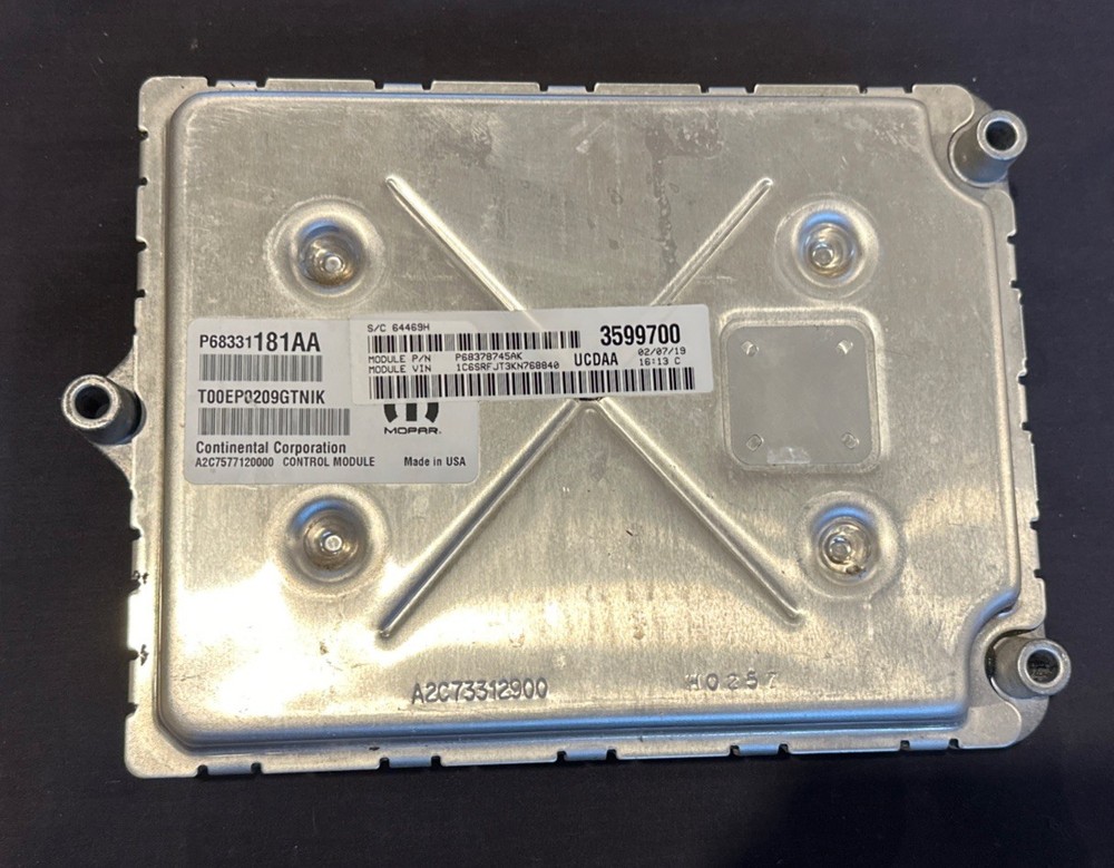 2019 RAM 1500 ENGINE CONTROLLER MODULE 68331181AA Mopar CONTROL OEM Continental