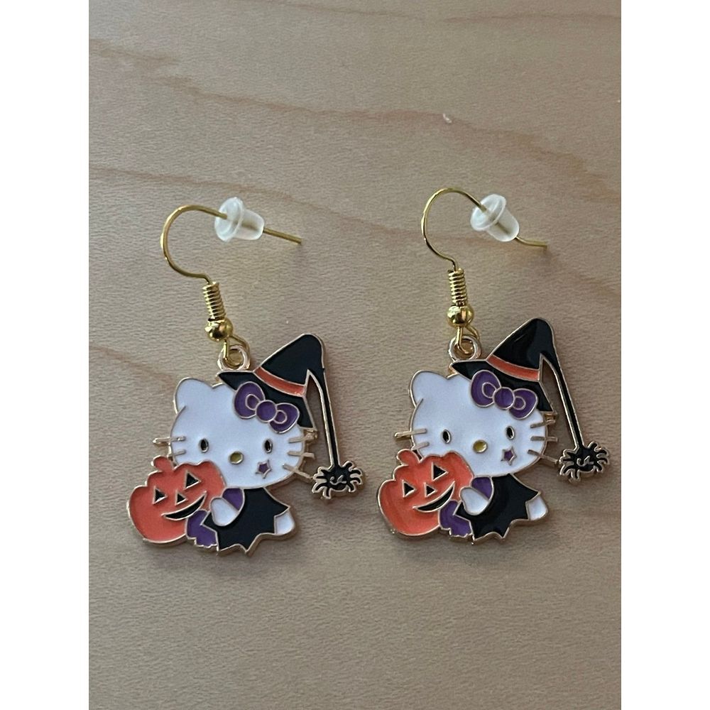 Halloween Holiday Hello Kitty Bundle Handmade Earrings ~ New