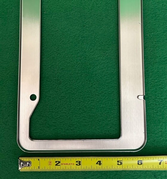 Alphastic Glass Diamond Car License Plate Frame 2 Sets Blue & Silver.