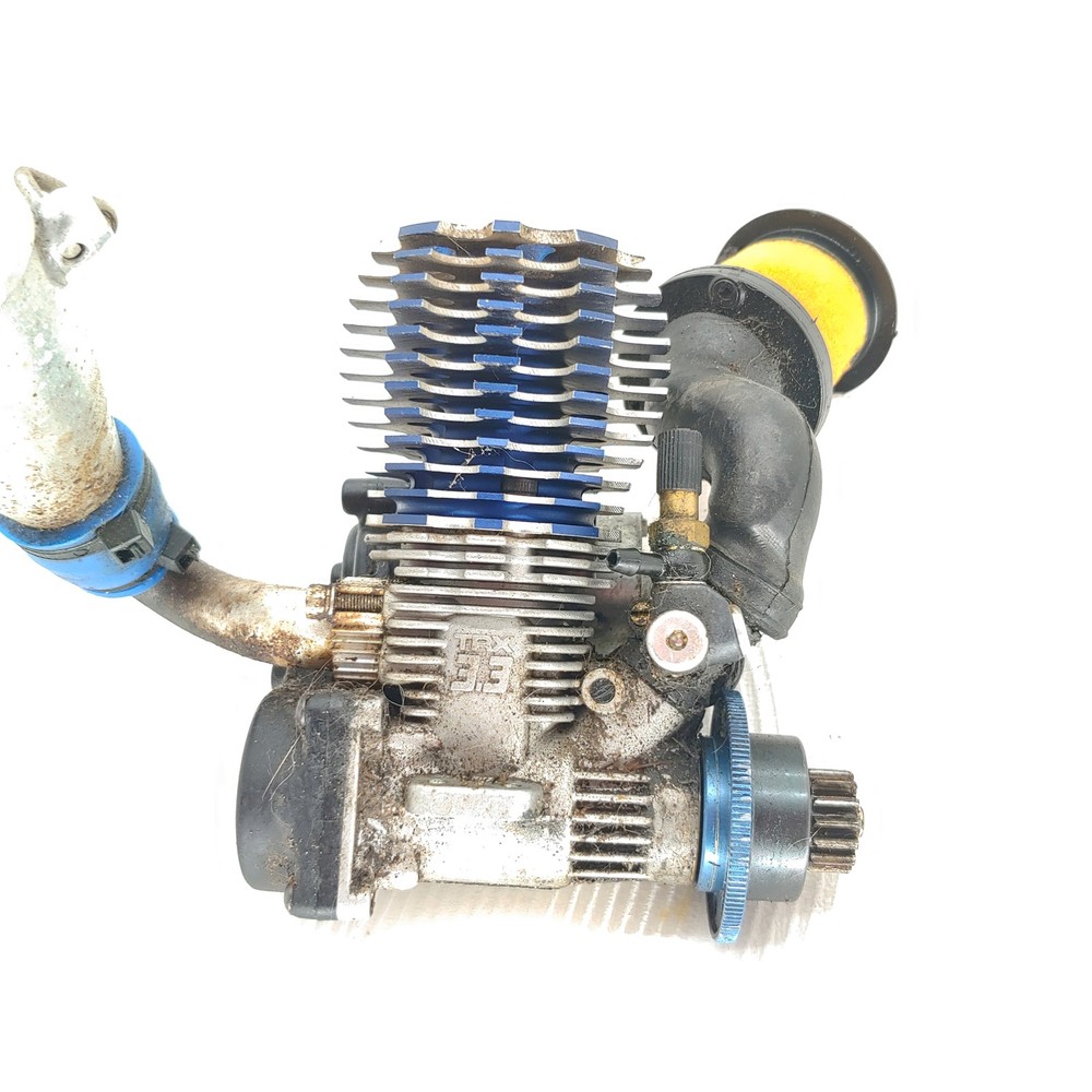 Traxxas TRX 3.3 Nitro Engine w/ Exhaust Pipe & EZ-Start Motor (Low Compression?)