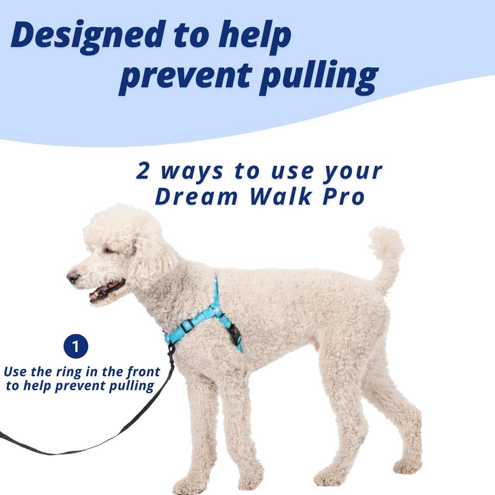 Dream Walk Pro Dog Harness No-Pull Adjustable Halter Stop Pulling ICY Lilac M