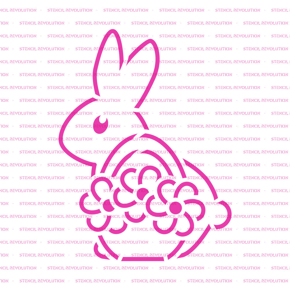 Easter Rabbit Cookie Stencil - Durable & Reusable Mylar Stencils