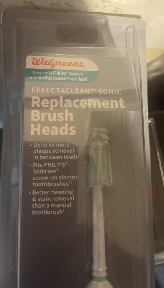 Walgreens Effectaclean Sonic Replacement Brush Heads, 2 pack Philips Sonicare