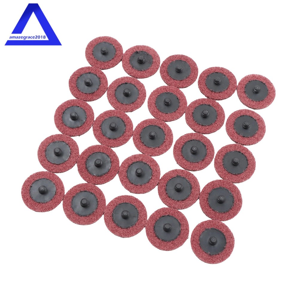 Surface Conditioning Quick Change Discs, 2" Red (Medium) Prep Pad - 25 Pack