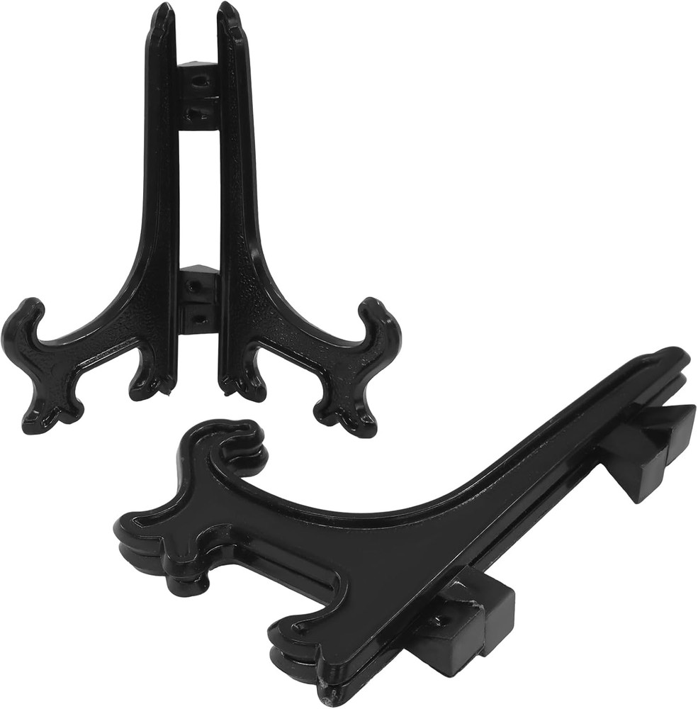 24 Pack Plastic Easel Plate, Display Stands Picture Frame Holder, Mini Easel for