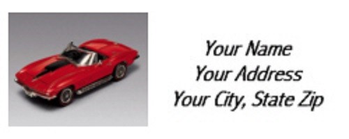 Address Labels - Cars - '67 Corvette